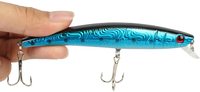 Leurre dur en plastique pour la pêche, leurres à clipser avec hameçons triples, type Minnow, 11g 11cm, pour poissons d'eau douce, rivières et lacs, lot de 10