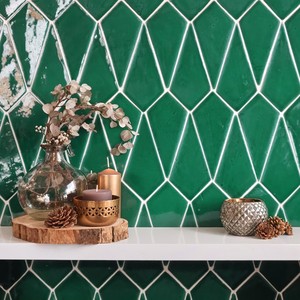 Piastrelle Vitri Green Kite 11 X 22.5 Cm Smaltate con Bordi Irregolari Spessore 10 Mm - Product Image 5