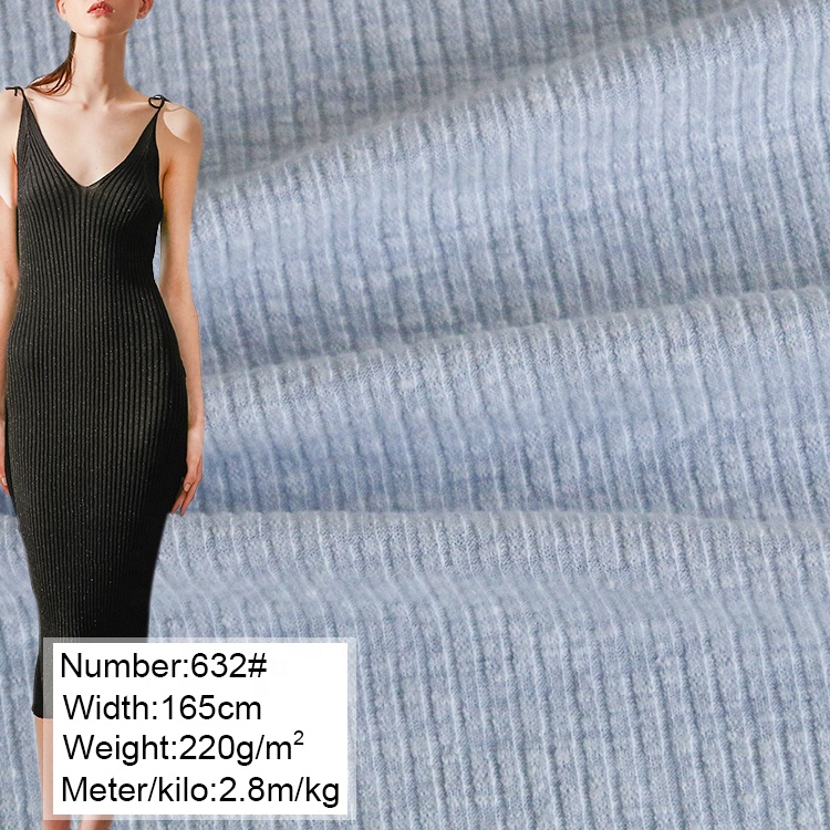 632 # Лидер продаж, 60% хлопок, 35% полиэстер, 5% спандекс, ткань в рубчик 2*2 для топов, платьев, женских платьев