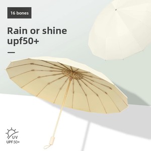 <span class=keywords><strong>Parapluie</strong></span> manuel coloré 16 baleines 100 cm extra large double usage pliable <span class=keywords><strong>haut</strong></span> <span class=keywords><strong>de</strong></span> <span class=keywords><strong>gamme</strong></span> pour <span class=keywords><strong>femme</strong></span> protection solaire anti-UV cadeaux promotionnels - Product Image 3