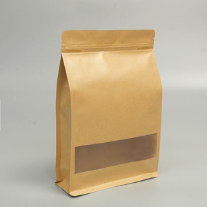 Tùy chỉnh in cấp thực phẩm đứng lên khóa zip bao bì Túi giấy Kraft phân hủy sinh học - Product Image 1