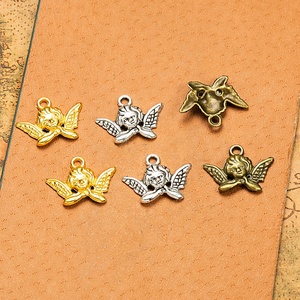 Ciondolo a forma di angelo multicolore in lega di zinco per fai da te: collane, bracciali, orecchini, portachiavi e forniture per la creazione di gioielli artigianali - Product Image 4