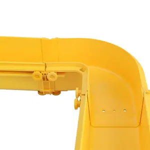 닝보 lepin 공장 사용자 정의 2000mm 녹 바구니 관리 덕트 ABS 실내 노란색 케이블 트레이 광학 레이스웨이 120 MM 커넥터