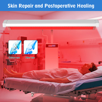Panel de Terapia de Luz Roja Suyzeko Multi Longitud de Onda 660nm 850nm 1070nm con Soporte Eléctrico Ajustable y Control de Pantalla Táctil para Spa