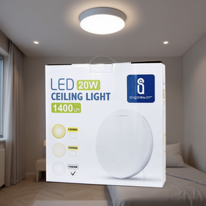 Aigostar Plafoniera LED in Plastica 20W 1400Lm 6500K Bianco Design Decorativo Minimalista Circolare per Interni Modello Spagna 192921 - Product Image 3