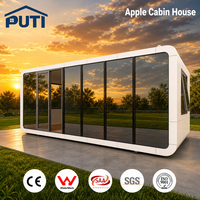Maisonnette mobile préfabriquée isolée et étanche de 20 ou 40 pieds, style cabane Apple, personnalisable pour l'extérieur