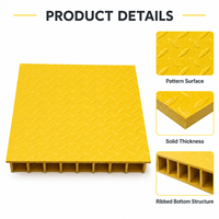 Plaque de couverture de caniveau en fibre de verre PRV 1m x 4m, panneau standard, résistant aux UV, étanche, pour passerelle extérieure, taille OEM