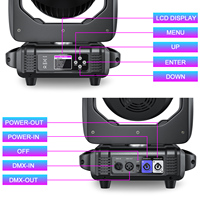 U`King 19*15 RGBW 4-en-1 Projecteur de Scène Mobile à Faisceau Concentré 300W DMX512, 19 Têtes Mobiles LED Zoom 15W