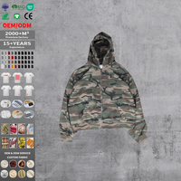 Sweat à capuche camouflage surdimensionné pour homme, streetwear décontracté, sweat à capuche personnalisé avec logo imprimé