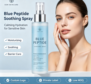 Spray apaisant au peptide bleu 120 ml, brume hydratante pour le visage à utiliser la nuit, pour tous types de peaux, étiquette privée acceptée - Product Image 2