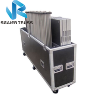 Plateforme de scène pliable en aluminium noire antidérapante pour événements, conférences, expositions, spectacles