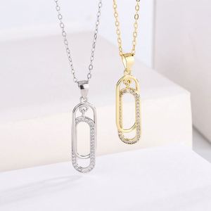 Collier pendentif en argent sterling 925, design romantique tendance, diamant étincelant, bijoux fins pour femmes, cadeau de mariage - Product Image 3