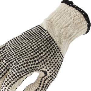 Venta al por mayor de guantes de protección laboral de punto de <span class=keywords><strong>PVC</strong></span> negro de hilo de algodón de calibre 10 para reparación de automóviles - Product Image 5
