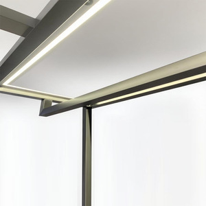 Cao Cấp Thép Không Gỉ Cao Cấp Cao Thấp Triển Lãm Giá Quần Áo Hiển Thị Đứng LED Wedding Dress Hiển Thị Đứng - Product Image 3