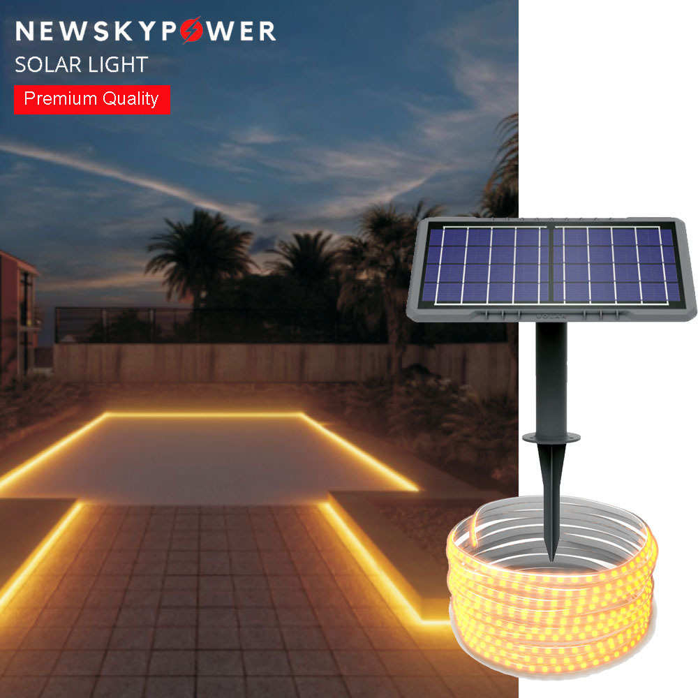 Solar LED Strip 5M Holiday Decoration Celebration Remote Controller Flexible Outdoor Waterproof Solar Powered LED Strip Lights