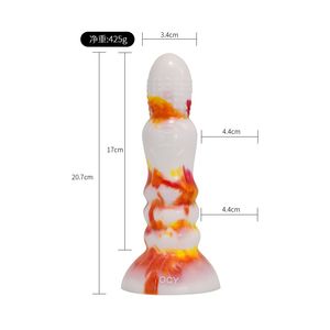 Vibratore Dildo in Cristallo Morbido Grande Economico per Punto G e Vagina, Pompa per Pene, per Donne in Colore Carne - Product Image 6