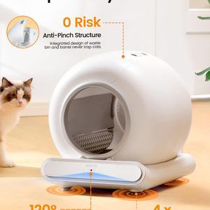 Toilette automatique pour chat à nettoyage automatique extra-large, litière intelligente moderne en ABS avec fonctionnalité d'application - Product Image 4