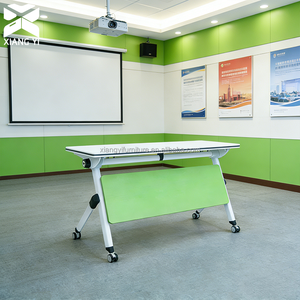 Table de bureau moderne pour salle de <span class=keywords><strong>réunion</strong></span>, mobilier de bureau modulaire, table de conférence pliable empilable, table de formation - Product Image 1