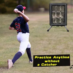 Red de lanzamiento de softbol BP03A <span class=keywords><strong>con</strong></span> marco de acero galvanizado y red de poliéster para equipo de entrenamiento profesional de béisbol. - Product Image 6