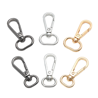 YXQ Mousqueton ovale en alliage de zinc, robuste et élégant, avec fermoir à ressort, crochet pivotant, porte-clés, clip à déclenchement pour sangle de sac, DIY