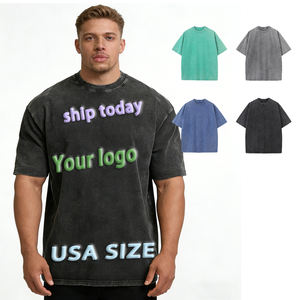 Paquete de <span class=keywords><strong>4</strong></span> Camisetas Extra Grandes de 220g, Sin Tejido, Manga Corta, Casuales, Lisas, Resistentes al Agua, Lavables, de Algodón - Product Image 1