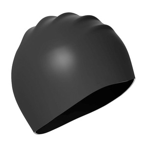 KND Bonnet de bain en silicone pour enfants, rose, casque en acier souple 3D pour l'entraînement à la natation et les sports nautiques - Product Image 2