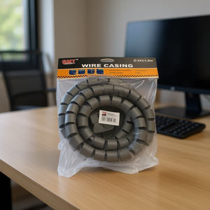 Guaina per cavi 28X1,5m grigia flessibile per gestione cavi 6 pezzi - Product Image 3