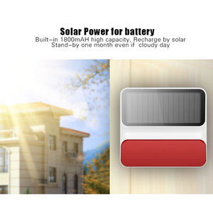 ETiger ES-S8A <b>Outdoor</b> Sun Charge Solar Panel Strobe Alarm Siren for S4 S3B S6 Alarm System - Product Image 4