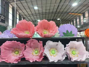 Nouvelles <span class=keywords><strong>fleurs</strong></span> géantes en papier de soie double couche, rose clair et bleu, pour Noël, la remise des diplômes et la fête des Mères - Product Image 1