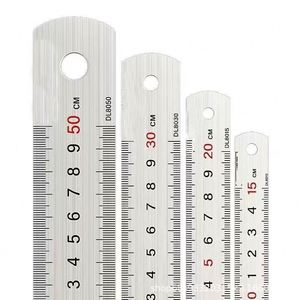 ไม้บรรทัดเหล็กสแตนเลสแบบตรงสองด้าน ขนาด 15 20 30 ซม. สำหรับงานวาดเขียน - Product Image 3
