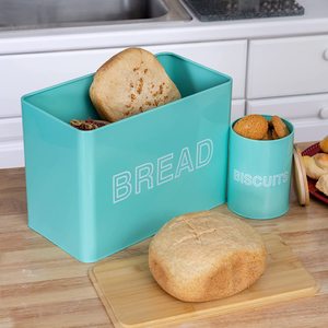Boîte à pain de ferme ensemble de poubelles à biscuits pour comptoir de cuisine avec couvercle en bambou pour que le pain <span class=keywords><strong>fait</strong></span> <span class=keywords><strong>maison</strong></span> reste frais longtemps - Product Image 4