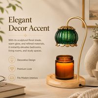 Lampe chauffe-bougie désodorisante, diffuseur d'arômes, chauffe-cire avec minuterie LED à intensité variable pour chambre, salon, bureau