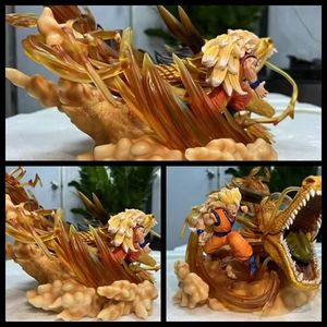 Action Figure di Goku Super Saiyan <span class=keywords><strong>3</strong></span> e Shenron Z Statua da Collezione per Fan di DBZ e Collezionisti di Anime - Product Image 5