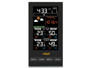 Estación Meteorológica Inalámbrica de 1 UNIDAD con 1 Sensor, <span class=keywords><strong>3</strong></span> Canales, Pantalla Táctil LCD a Color, IP44, 1 Año de Garantía, WN2810-W1T OEM - Product Image 2