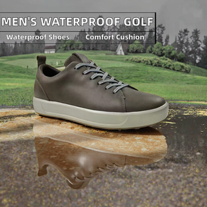 Bbbomb Chaussures <span class=keywords><strong>de</strong></span> <span class=keywords><strong>golf</strong></span> décontractées d'extérieur pour hommes, imperméables, avec tige en cuir véritable, semelle intermédiaire en EVA et doublure en PU, pointures 36-47, chaussures à crampons d'hiver - Product Image 2