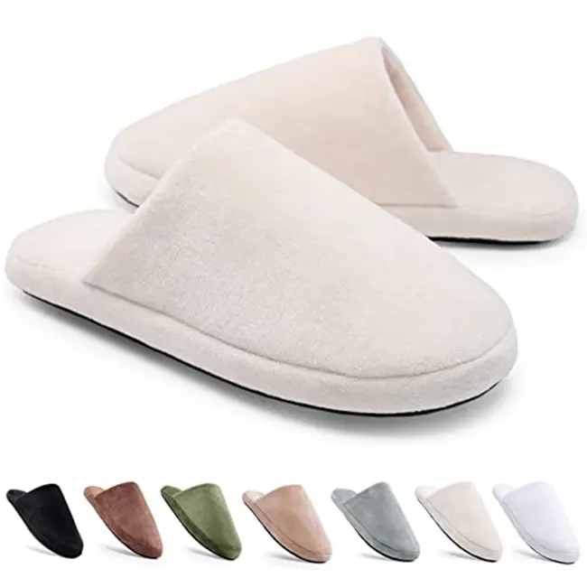 Custom Logo Witte Spa Schoenen Hotel Reizen Wasbaar Luxe Spa Slippers