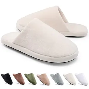 Custom Logo White Spa Shoes Hotel Travel Washable Luxury Spa Slippers