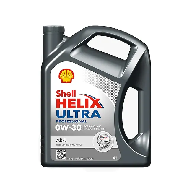 Shell Helix AB-L 0W-30 Sepenuhnya Sintetis, Oli Mesin Mobil untuk Mesin Diesel atau Bensin, Kotak 4 Liter