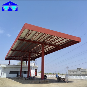 Structure de toit de station-service en acier sur mesure, résistante, pour abri de pré-terrain - Product Image 1