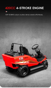 Tosaerba a Motore 4 Tempi 420cc Fai-da-Te per Prati, Erba Alta e Terreni Accidentati con Scarico Posteriore - Product Image 5