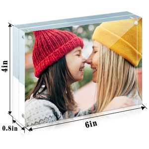 Factory Custom 4x4 4x6Inch Clear Acrylic Desktop <b>Photo</b> <b>Frame</b> <b>Double</b> Sided Acrylic Picture <b>Frame</b> - Product Image 6