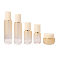 Flacon en verre doré de 40 ml, 60 ml, 100 ml, 110 ml, 120 ml, pot pour lotion, émulsion, sérum, fond de teint, crème, essence, soin de la peau, pot de conditionnement de 50 g