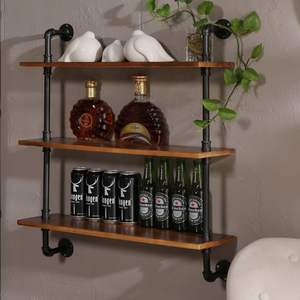 Estante de madera flotante rústico, estantes de granja montados en la pared con tablón de madera maciza Natural para baño, sala de estar, cocina - Product Image 3