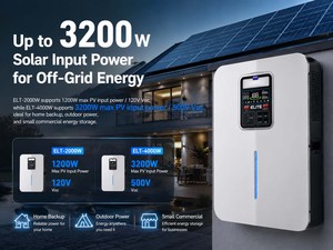เครื่องกำเนิดไฟฟ้าพลังงานแสงอาทิตย์แบบออลอินวัน LiFePO4 ขนาด 2000Wh-4000Wh พร้อมระบบสำรองไฟ AC 10ms UPS สำหรับบ้านแบบไฮบริด กำลังไฟ 2-4KW ติดผนัง ป้องกันน้ำและฝุ่นระดับ IP54 - Product Image 4