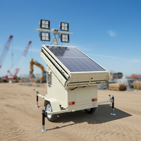 Tour d'éclairage mobile solaire de secours d'urgence avec panneau solaire, véhicule d'éclairage mobile, livraison gratuite