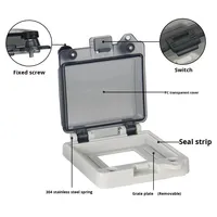 Couverture de protection transparente en PC imperméable pour disjoncteur Fenêtre d'observation imperméable pour boîte électrique à montage en surface