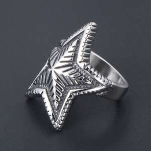 Anillo de Dedo Índice con Estrella Retro Estilo Japonés Coreano, Joyería de Moda para Hombre SA942 - Product Image 4