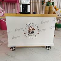 Chariot à bonbons en métal détachable personnalisé, chariot à café mobile commercial pour mariages, fêtes, anniversaires