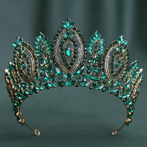 Nueva Corona de Concurso de Belleza Estilo Barroco Europeo y Americano, Tiara de Cristal Hecha a Mano de Gran Tamaño para Campeona - Product Image 5