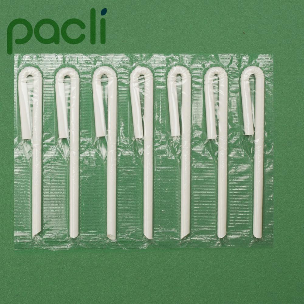 Customizable U-Shaped Bendy Paper Straws - OPP Individually Wrapped for Juice, Milk & Beverages